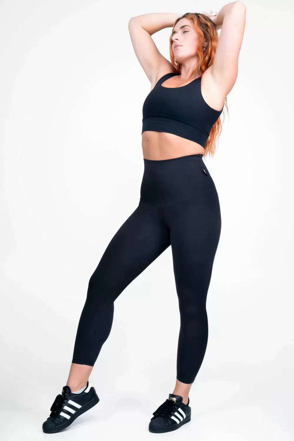 Black Body Contouring - Extra High Waisted 7/8 Leggings*Exoticathletica Clearance