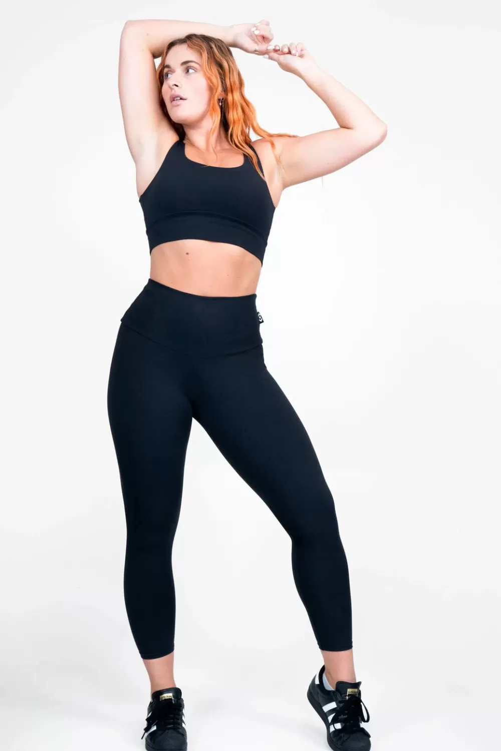 Black Body Contouring - High Waisted 7/8 Leggings*Exoticathletica Cheap