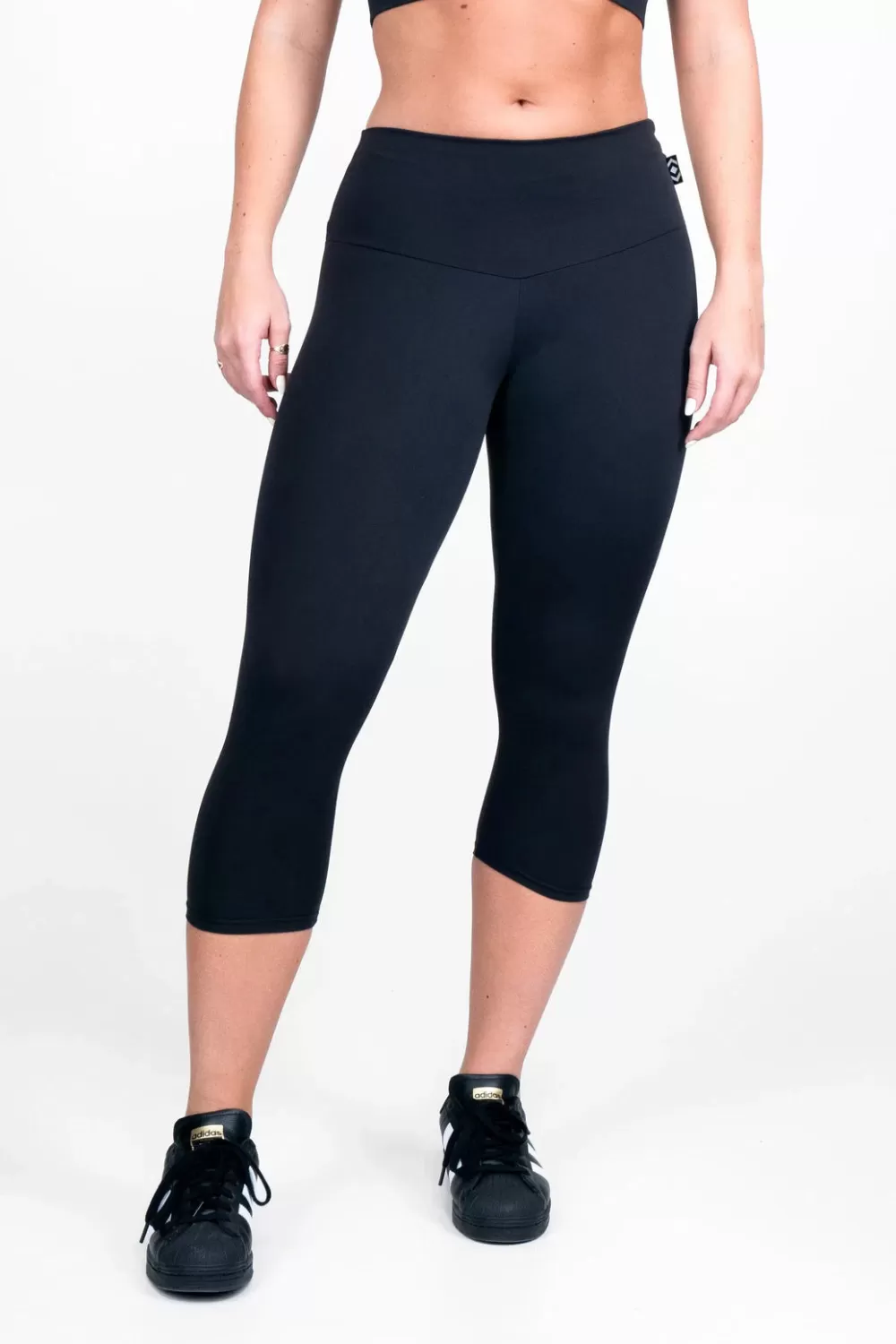 Black Body Contouring - High Waisted Capri Leggings*Exoticathletica Outlet