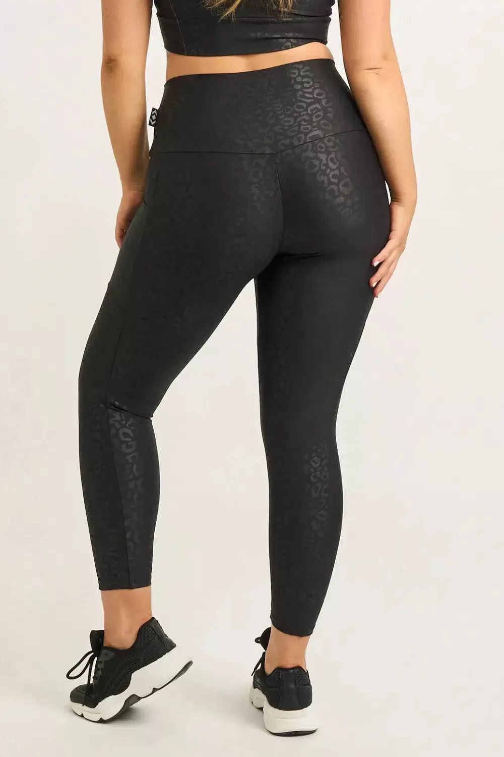 Black Exotic Touch Jag - Panel Pocket High Waisted 7/8 Leggings*Exoticathletica Discount