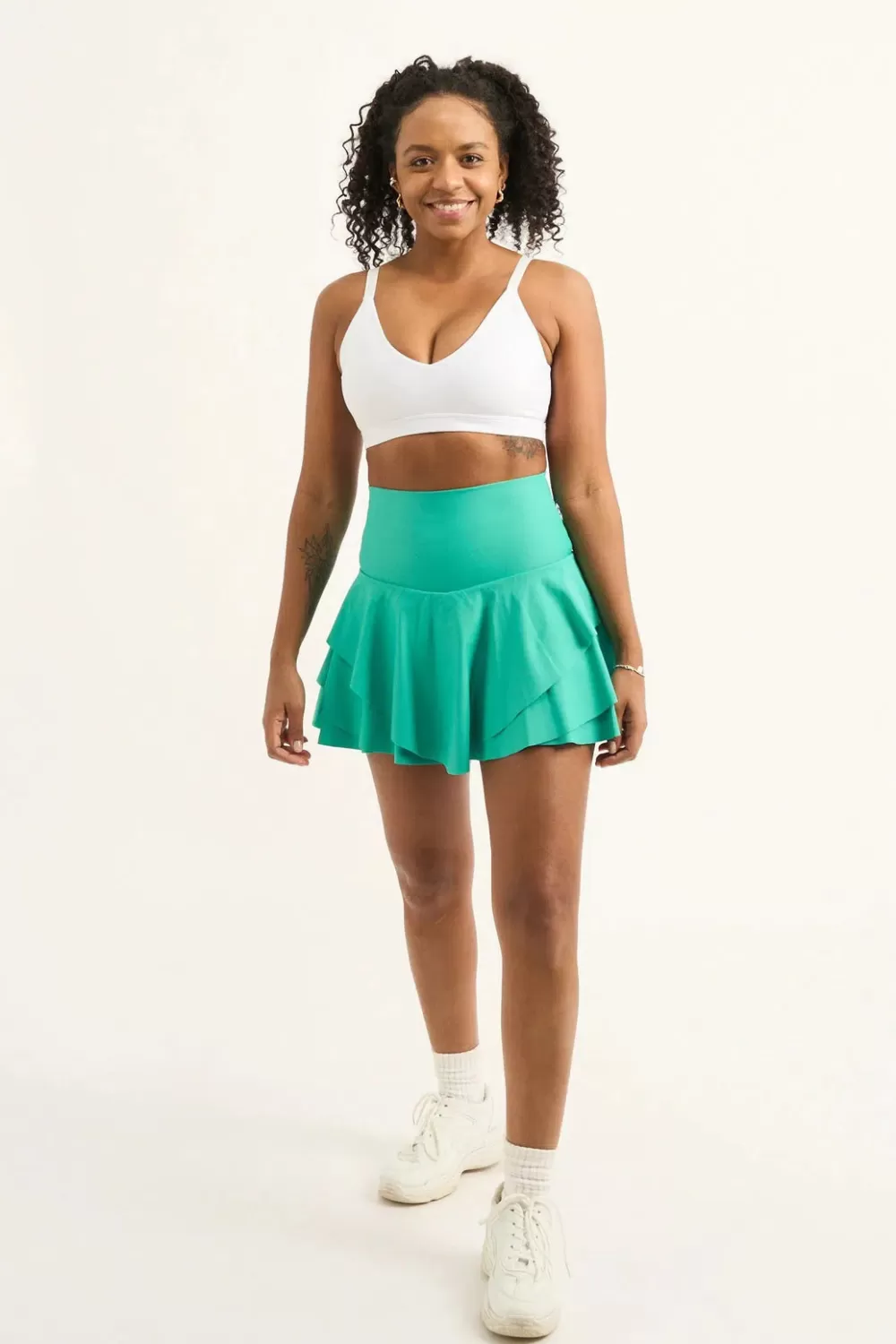 Performance High Waisted Ruffle Skort -*Exoticathletica Shop