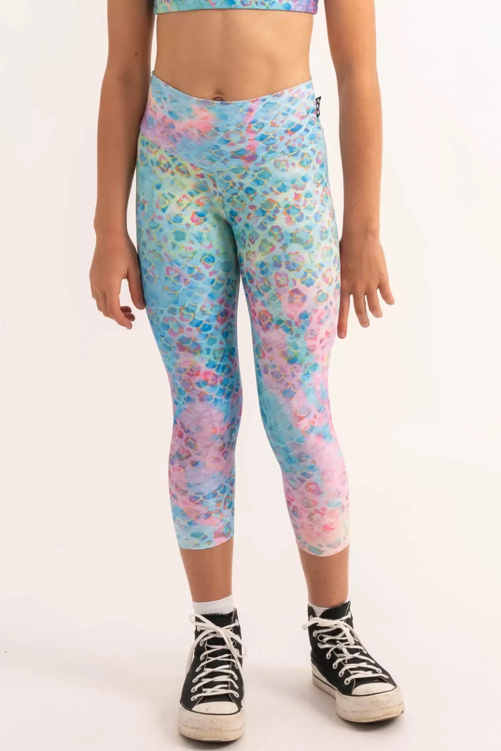 Performance Kids Capris - Mermaid Jag*Exoticathletica Hot