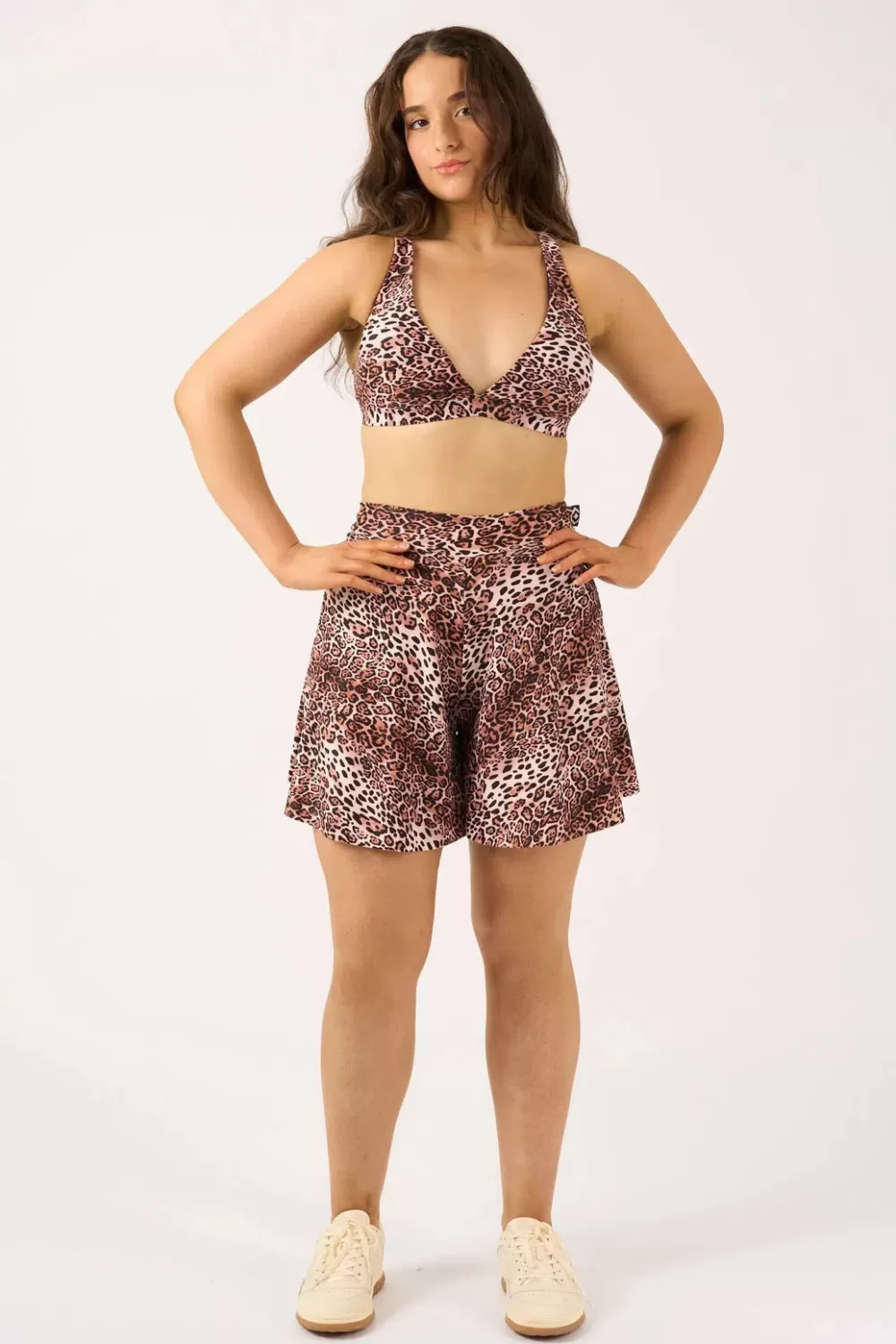 Silky Mini Palazzo Short - Natural Primal Animal*Exoticathletica Best