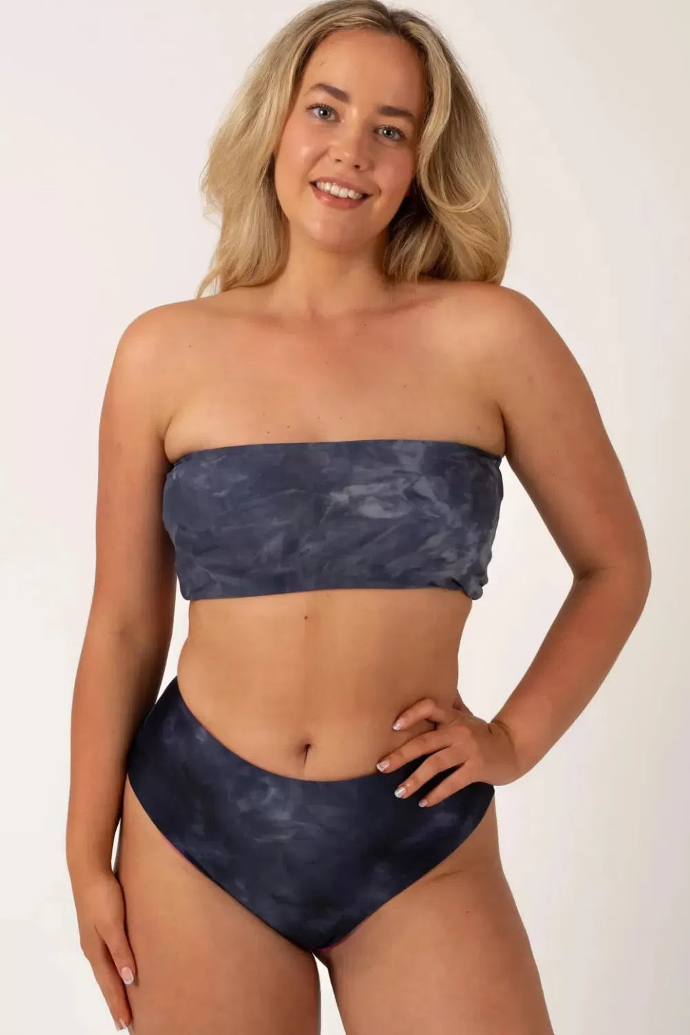 Silky Reversible Bandeau Bikini Top - Dark And Moody*Exoticathletica Sale