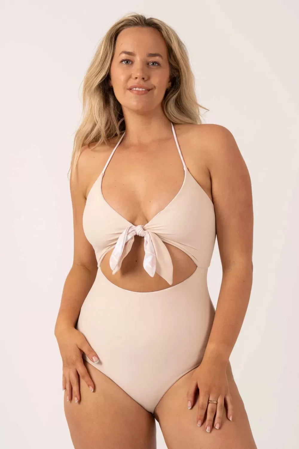 Silky Reversible Cut Out One Piece - Nude Tiki*Exoticathletica Store