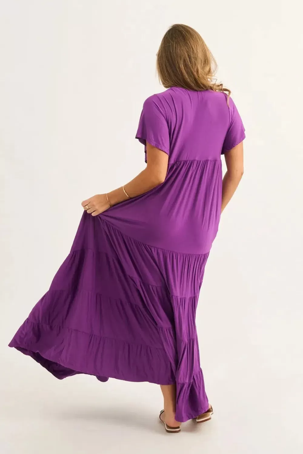 Slinky To Touch Baby Doll Tiered Maxi Dress -*Exoticathletica New