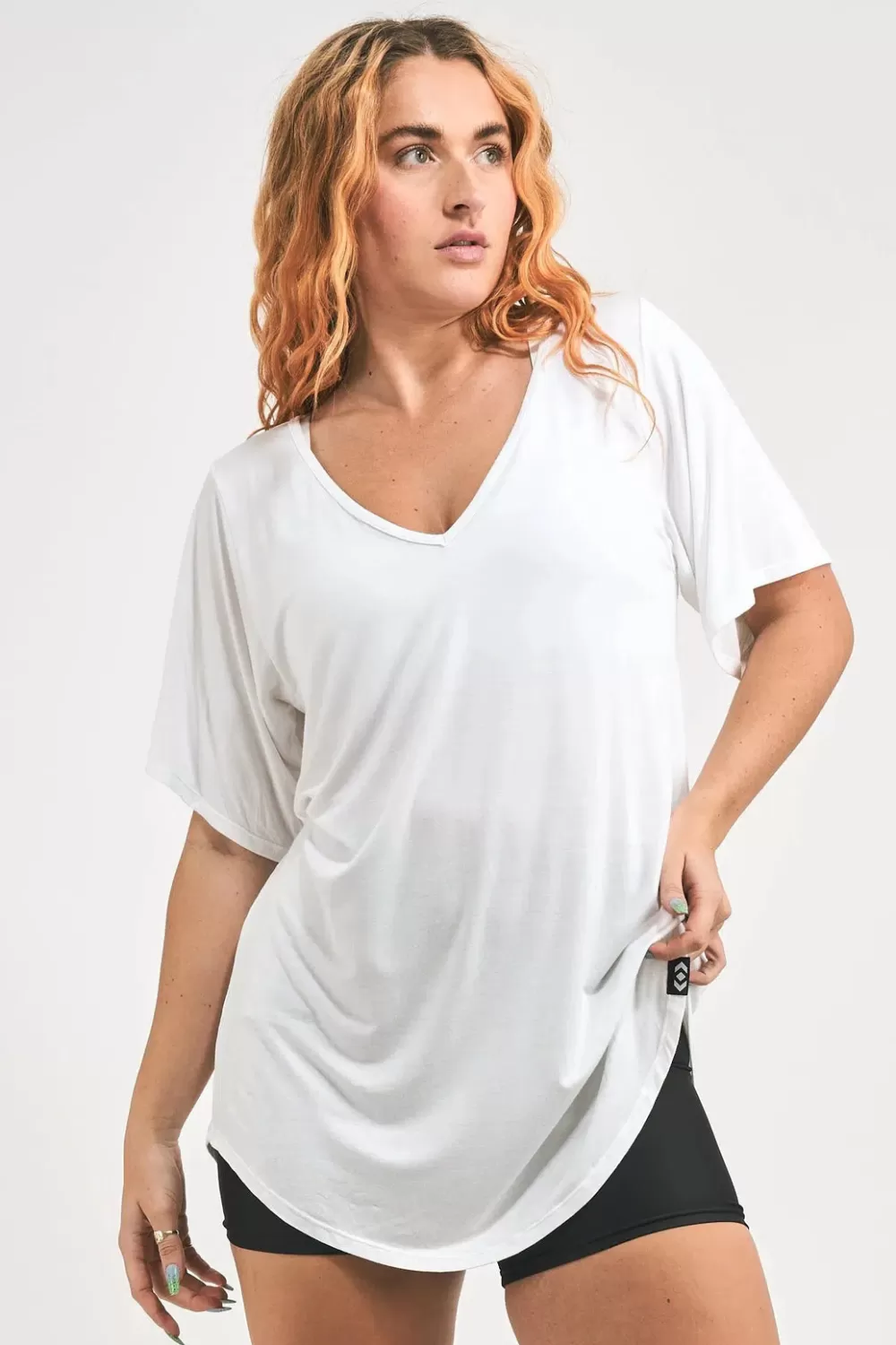 Slinky To Touch V Neck Boyfriend Tee -*Exoticathletica Shop